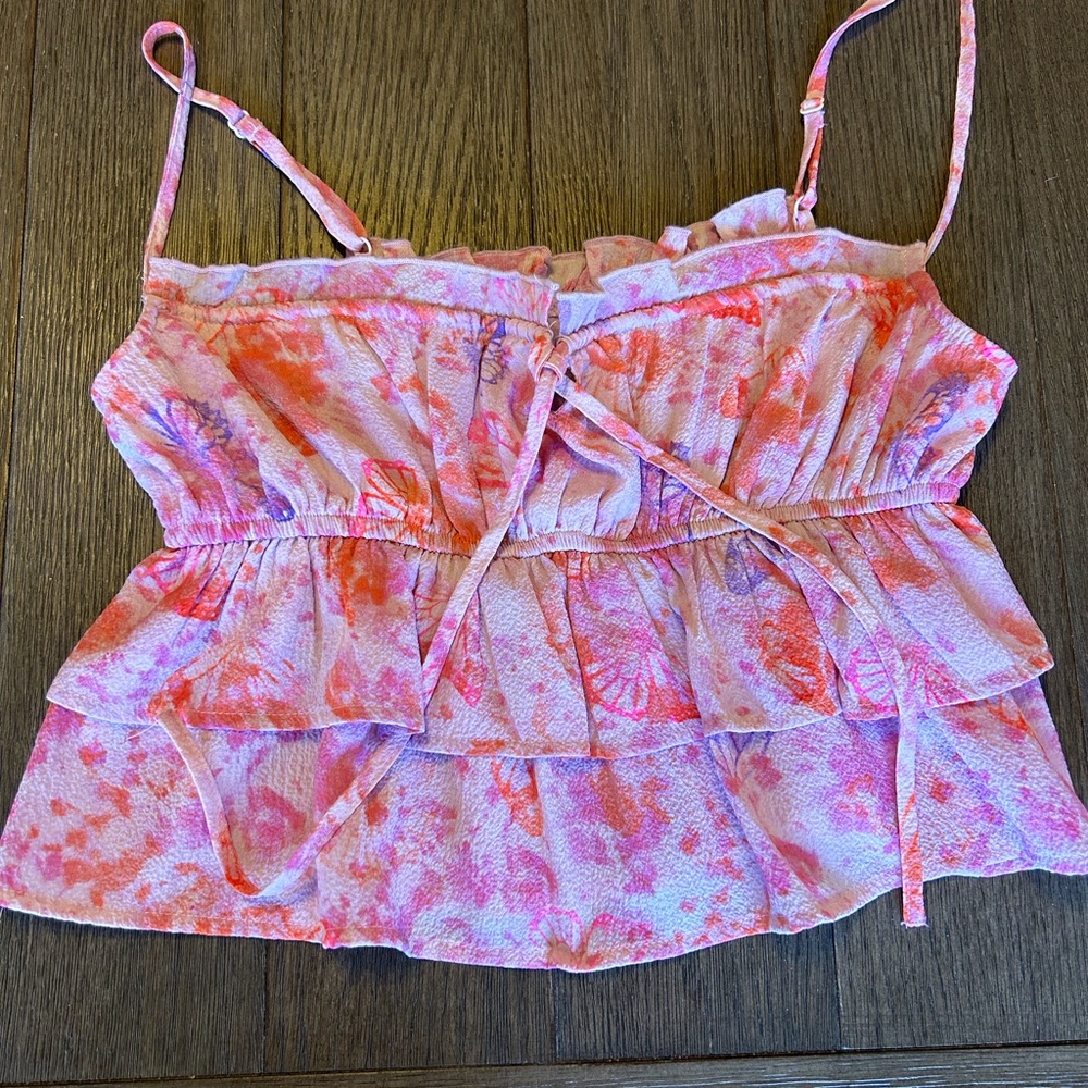 Pink butterfly tank top